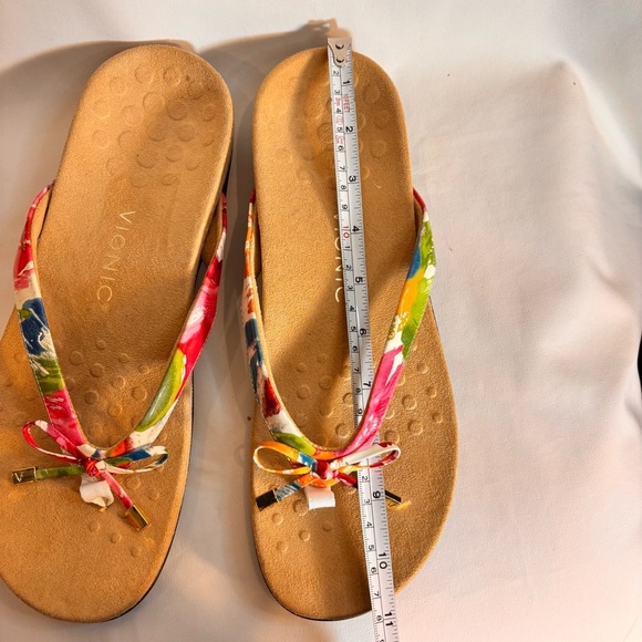 VIONIC Sz 10 Rest Bella II Floral Slip On Slides Flip Flops Orthotic Footbed - Picture 5 of 9